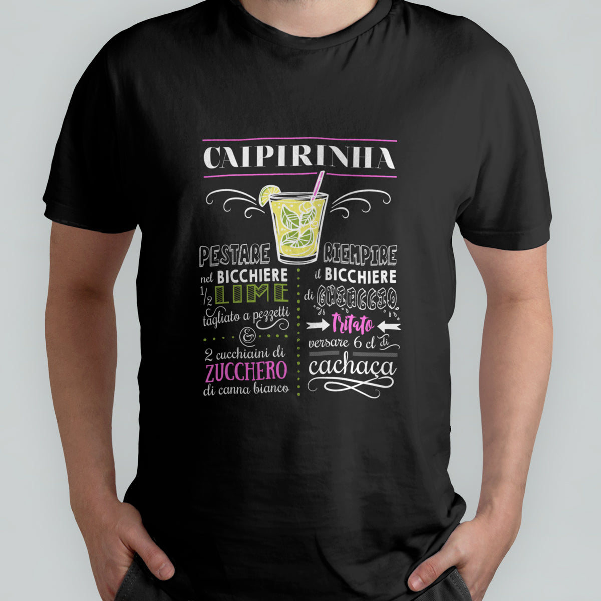 Cocktail Caipirinha - T-shirt nera Uomo