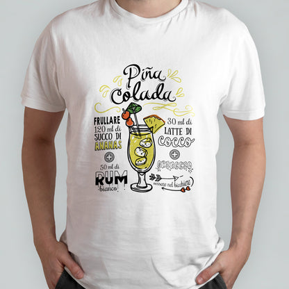 Cocktail Piña Colada - T-shirt bianca Uomo