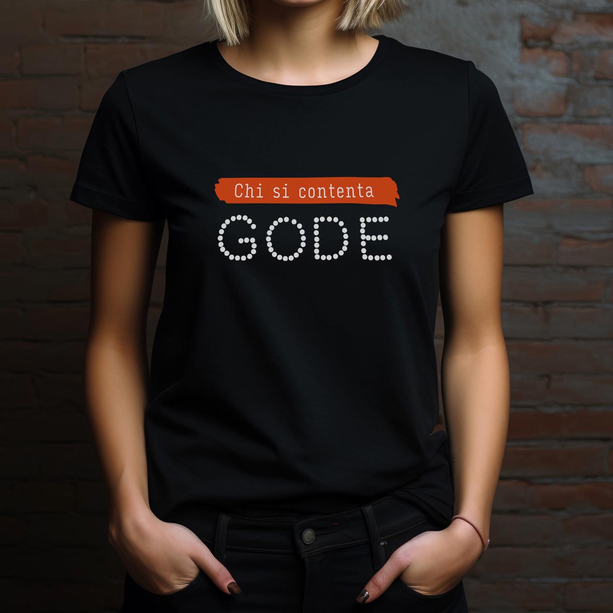 Chi si contenta gode - T-Shirt nera Donna