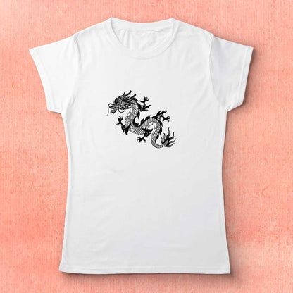 Drago cinese - T-Shirt bianca Donna
