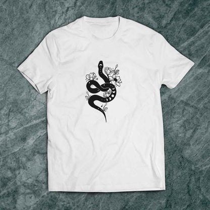 maglietta da uomo con disegno di serpente