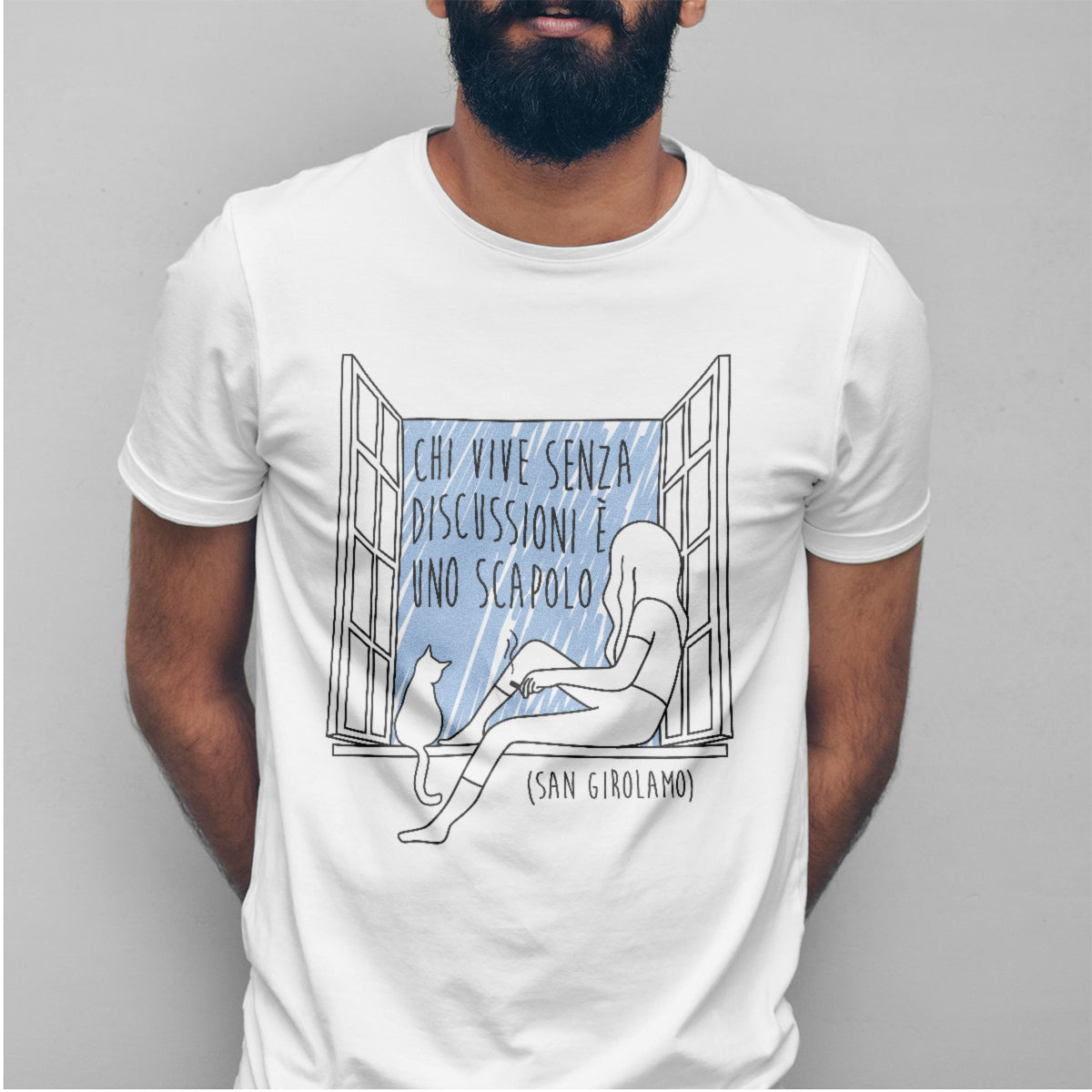 Chi vive senza discussioni - San Girolamo - T-Shirt bianca Uomo
