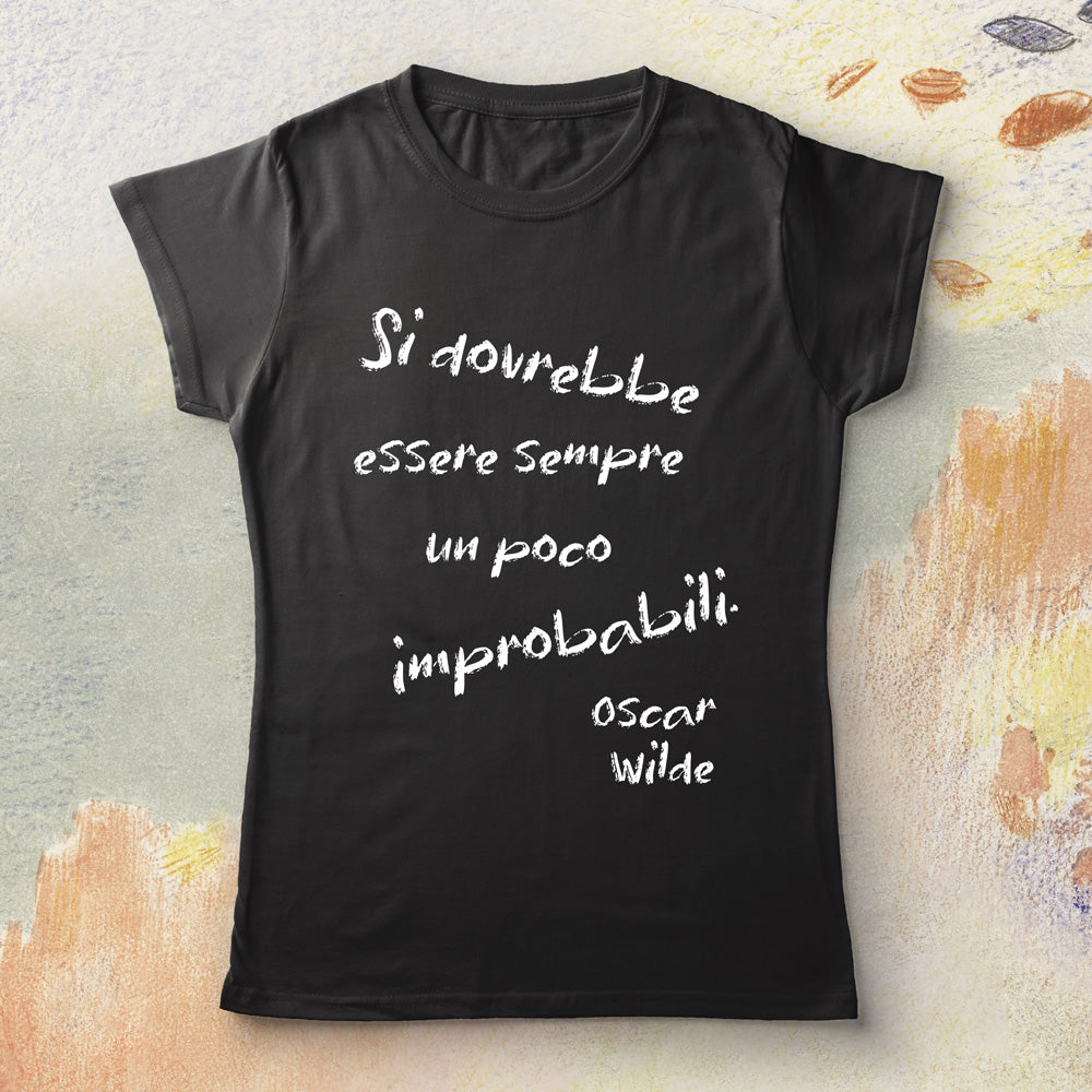 Un poco improbabili - Oscar Wilde - T-Shirt nera Donna