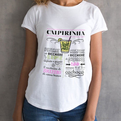 Cocktail Caipirinha - T-shirt bianca Donna