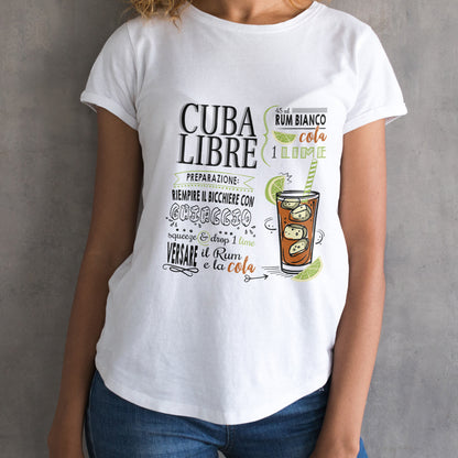 Cocktail Cuba libre - T-shirt bianca Donna