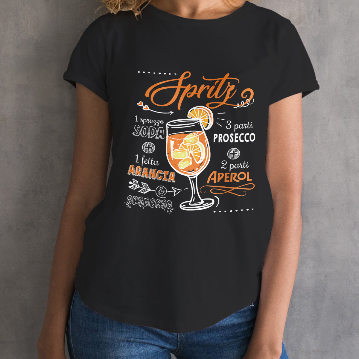 Cocktail Spritz - T-shirt nera Donna