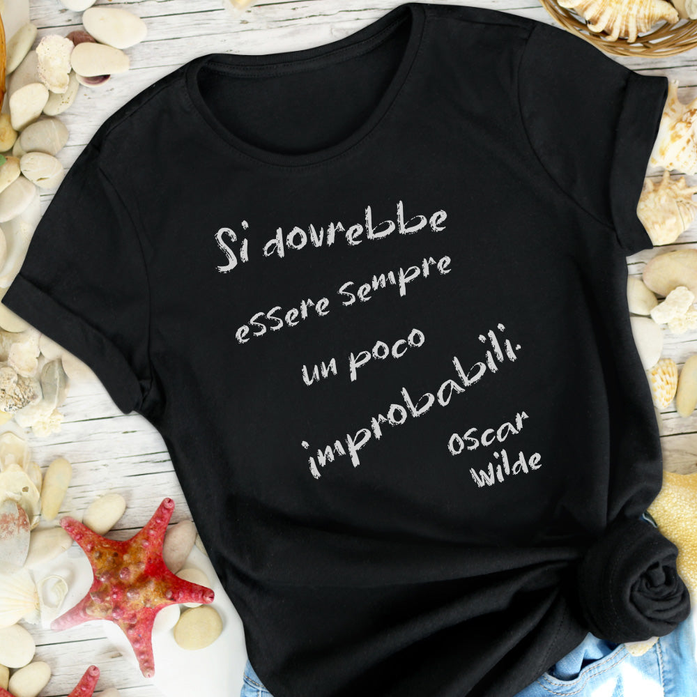 Un poco improbabili - Oscar Wilde - T-Shirt nera Donna