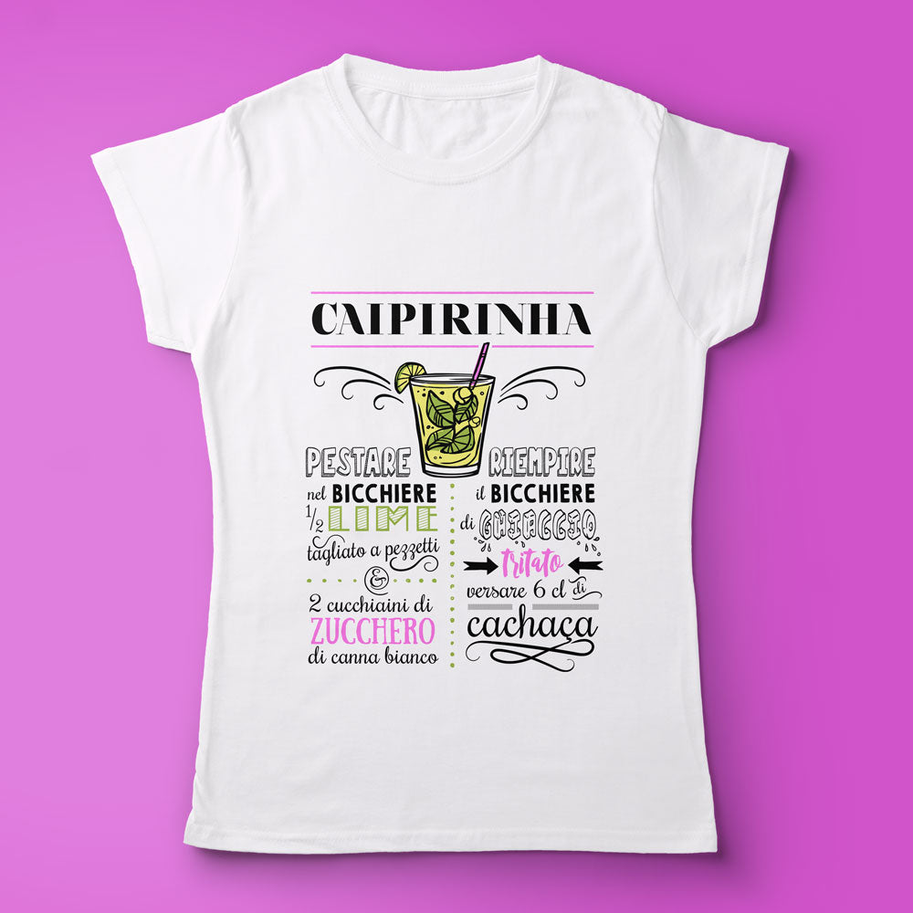 Cocktail Caipirinha - T-shirt bianca Donna