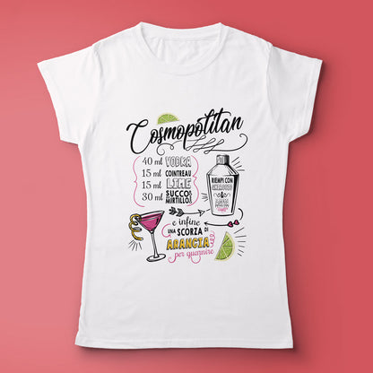 Cocktail Cosmopolitan - T-shirt bianca Donna