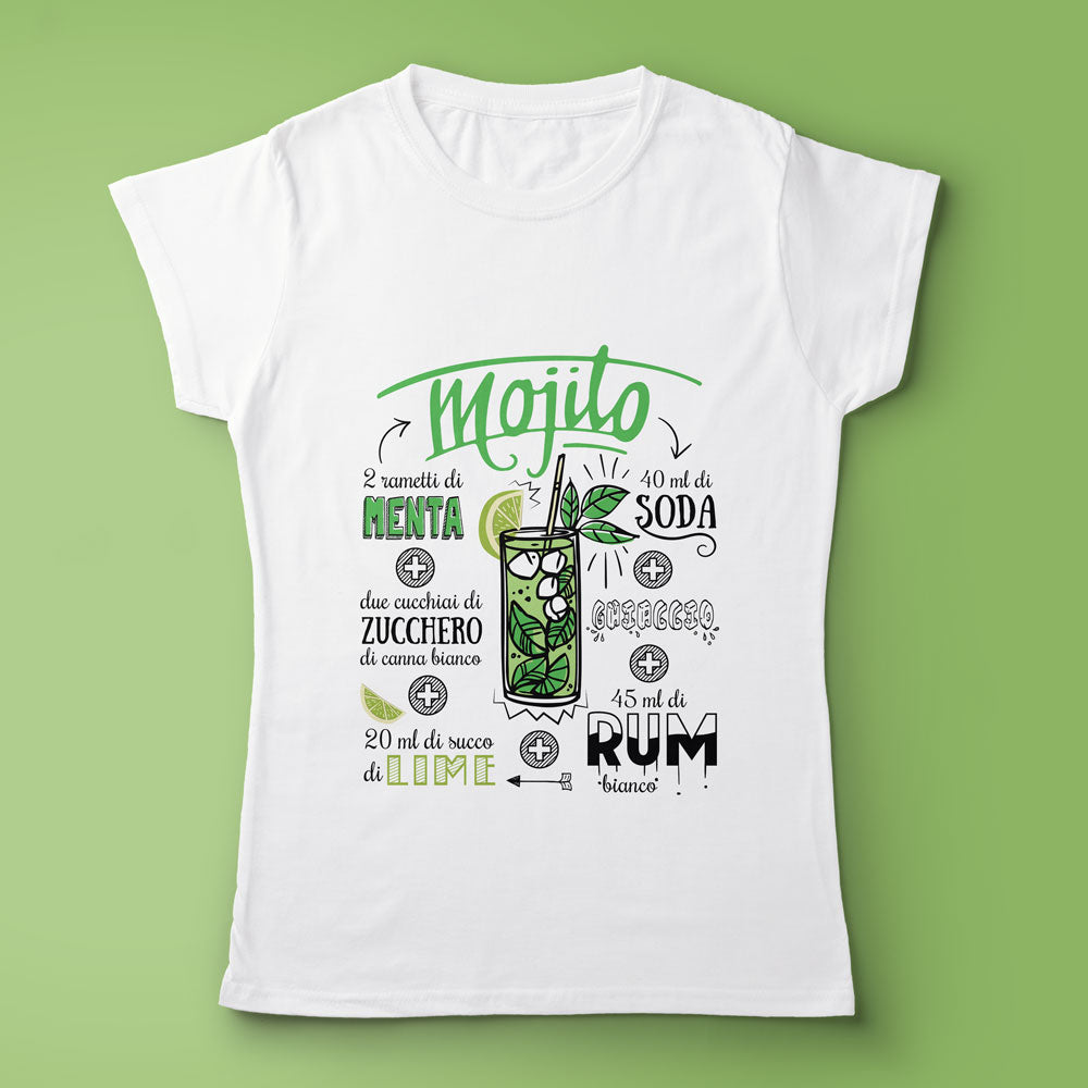 Cocktail Mojito - T-shirt bianca Donna