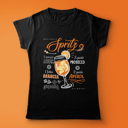 Cocktail Spritz - T-shirt nera Donna