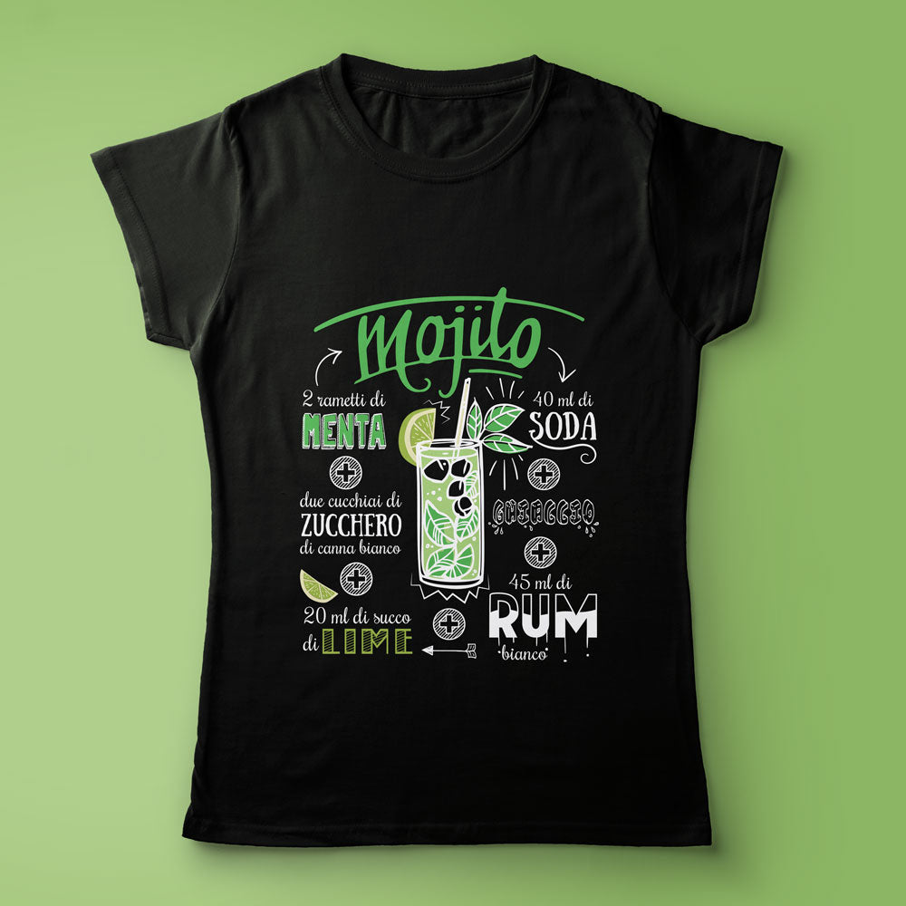 Cocktail Mojito - T-shirt nera Donna