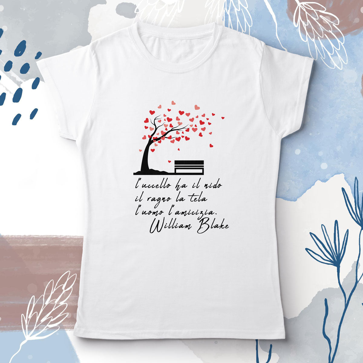 T-shirt bianca per donna William Blake