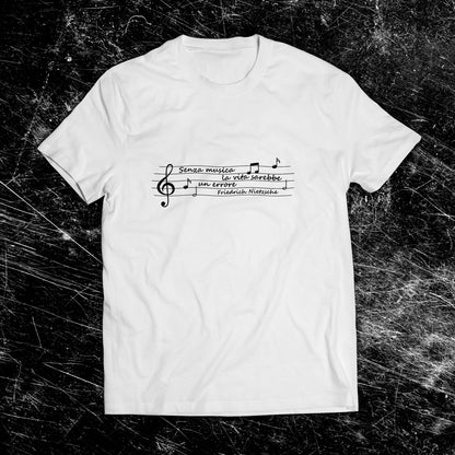 Senza musica la vita sarebbe un errore Nietzsche - T-Shirt bianca Uomo
