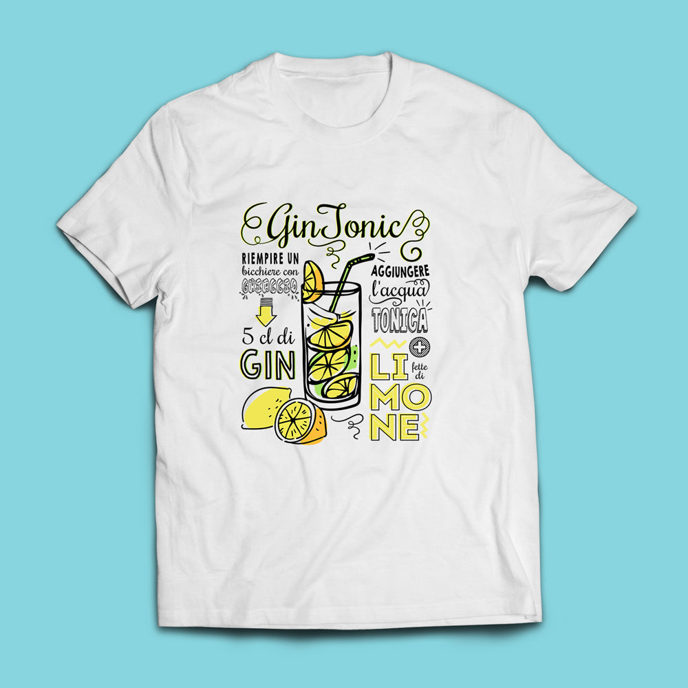 Cocktail Gin tonic - T-shirt bianca Uomo