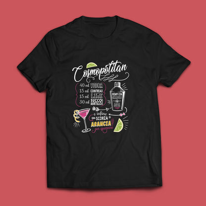 Cocktail Cosmopolitan - T-shirt nera Uomo