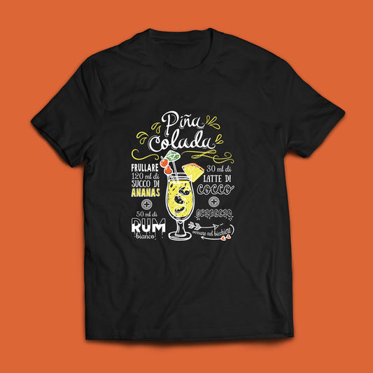 Cocktail Piña Colada - T-shirt nera Uomo