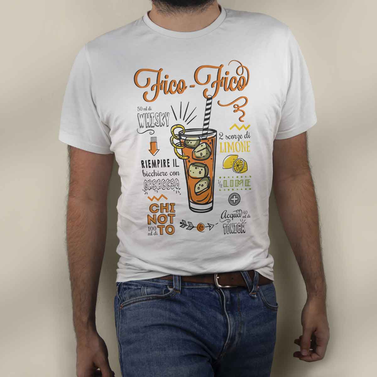 Cocktail Fico-Fico - T-shirt bianca Uomo